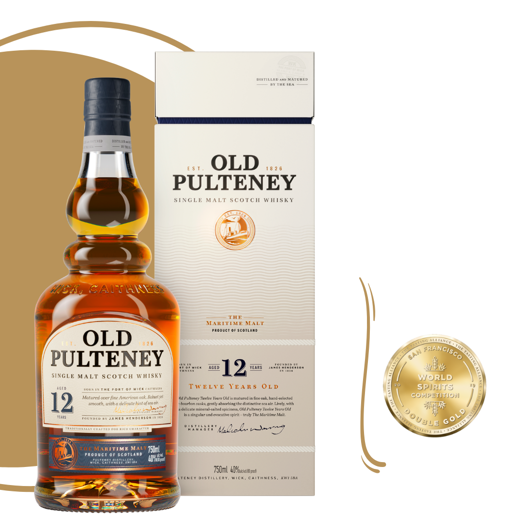 Old Pulteney 12 single malt whisky con medalla Los mejores whiskies calidad precio para regalar esta Navidad
