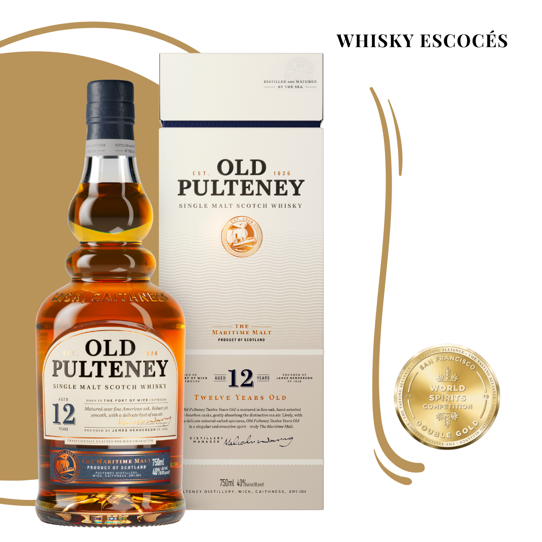 Old Pulteney 12 single malt whisky con medalla Los mejores whiskies calidad precio para regalar esta Navidad