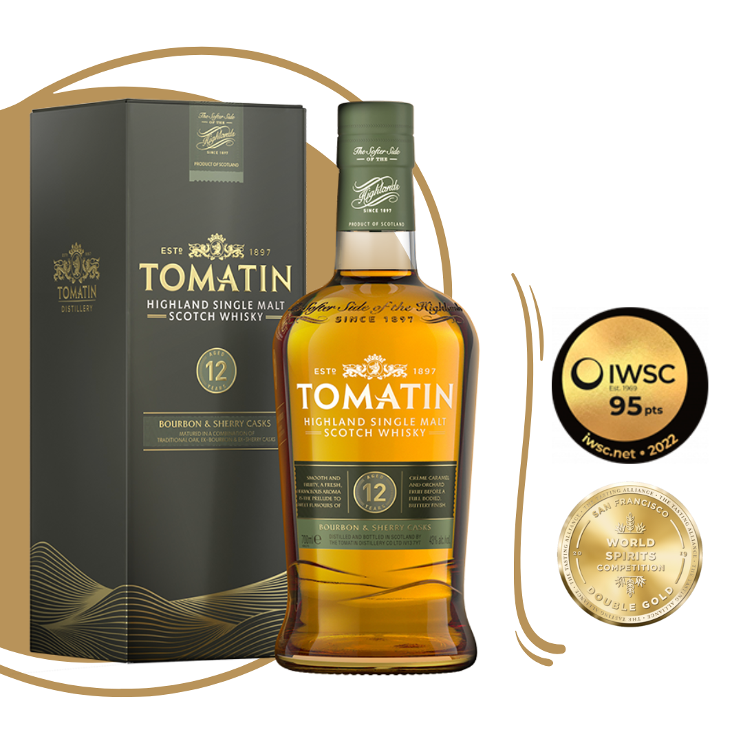 Tomatin 12 single malt whisky con medallas Los mejores whiskies calidad precio para regalar esta Navidad