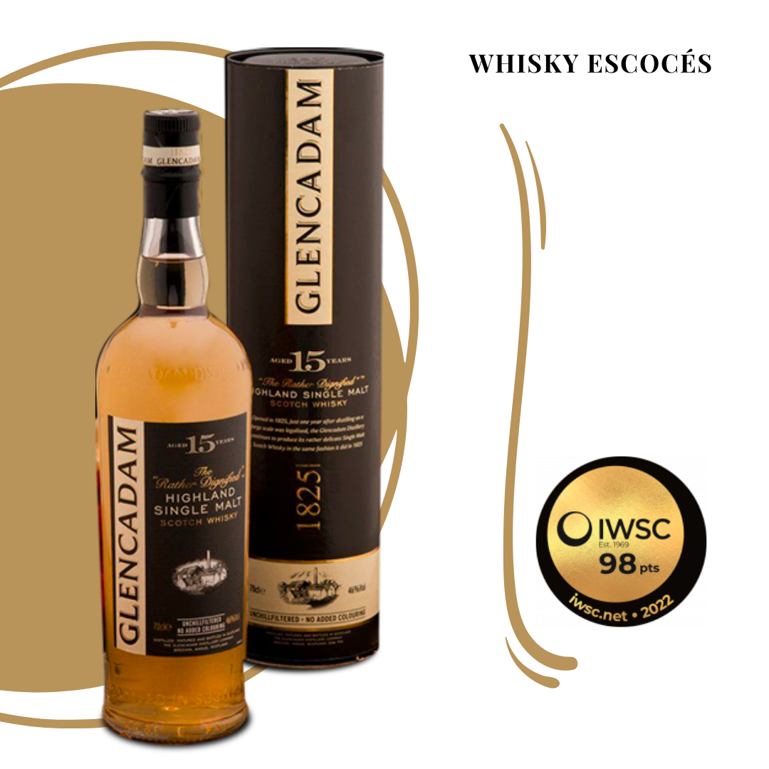 Glencadam 15 años single malt whisky con medallas Los mejores whiskies calidad precio para regalar esta Navidad